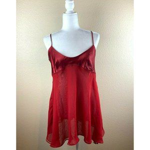 Victoria Secret Size L Red Nightie Slip Dress